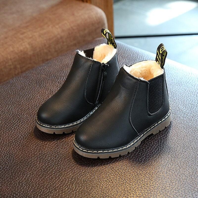 Bottes D'hiver En Cuir Unisexe Pour Enfant