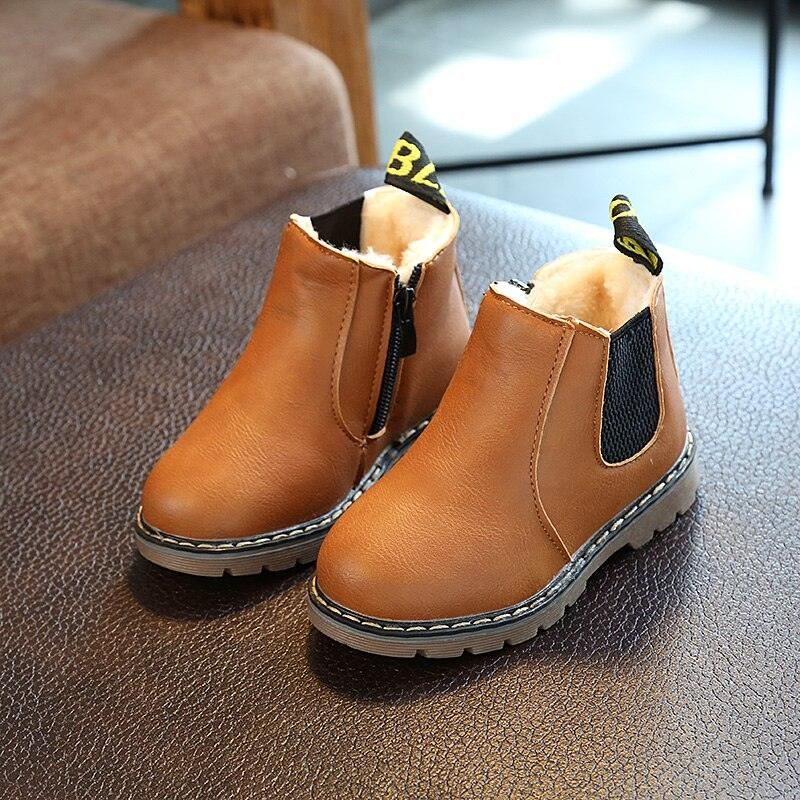 Bottes D'hiver En Cuir Unisexe Pour Enfant