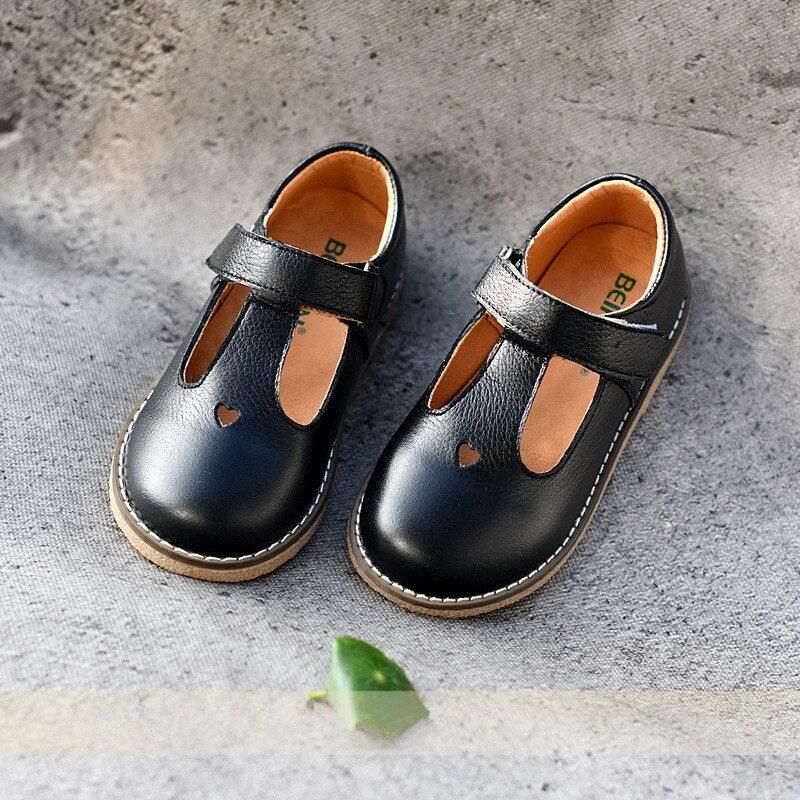 Chaussures Décontractées En Cuir Véritable Pour Filles