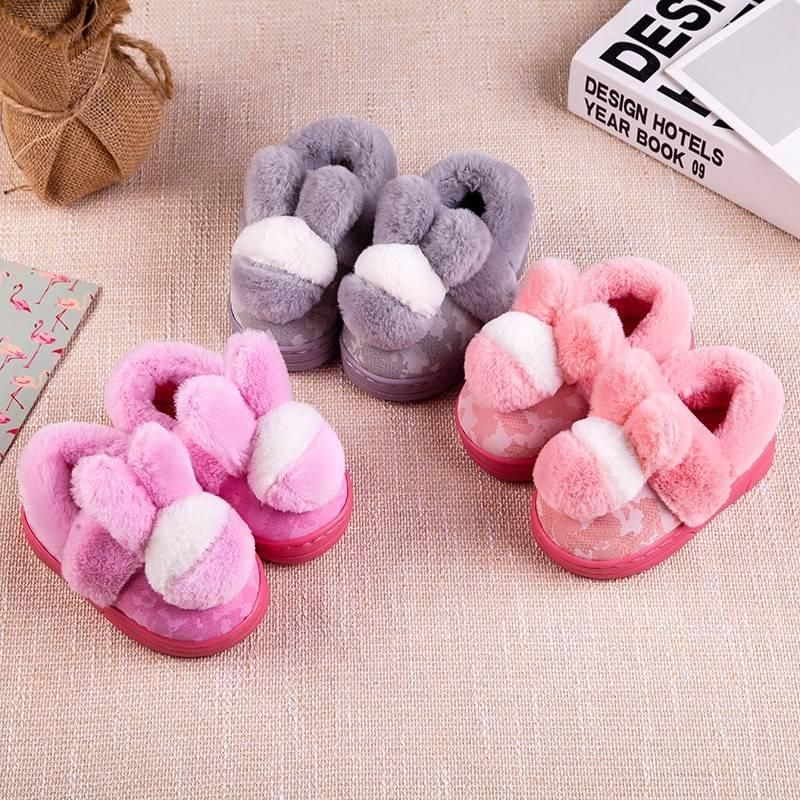 Ours / Lapin Chaussons Chauds En Coton Pour Enfants