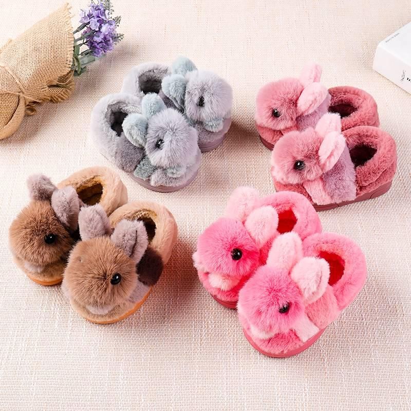 Ours / Lapin Chaussons Chauds En Coton Pour Enfants