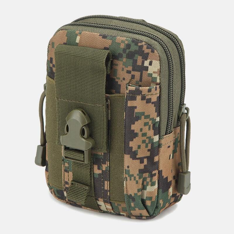 Hommes Camouflages Grande Capacité Étanche 6 Pouces Téléphone Sac En Plein Air Sport Taille Sac Tactique Sac