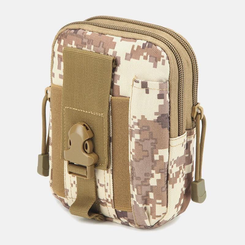 Hommes Camouflages Grande Capacité Étanche 6 Pouces Téléphone Sac En Plein Air Sport Taille Sac Tactique Sac