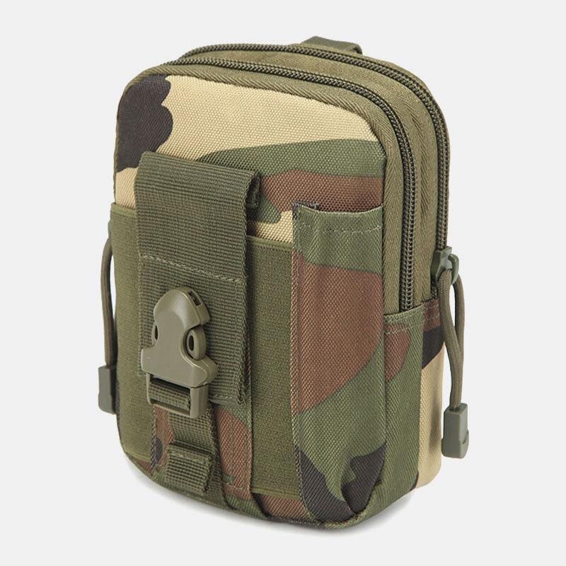 Hommes Camouflages Grande Capacité Étanche 6 Pouces Téléphone Sac En Plein Air Sport Taille Sac Tactique Sac