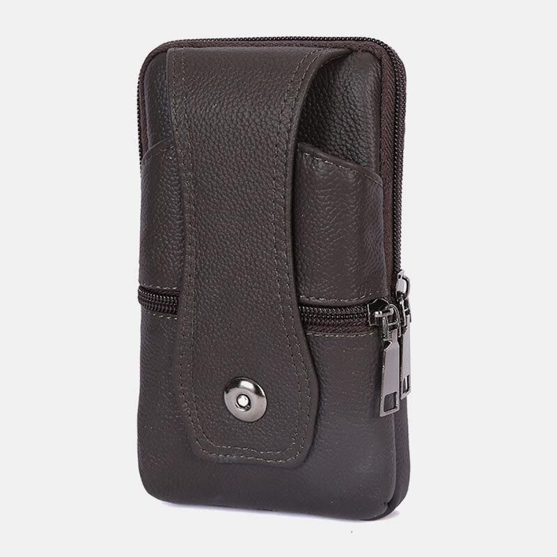 Hommes Durable Rabat Bouton Magnétique Conception Taille Sac Respirant Insipide Ceinture Sac 6.5 Pouces Téléphone Sac Bandoulière Sacs Avec Bandoulière