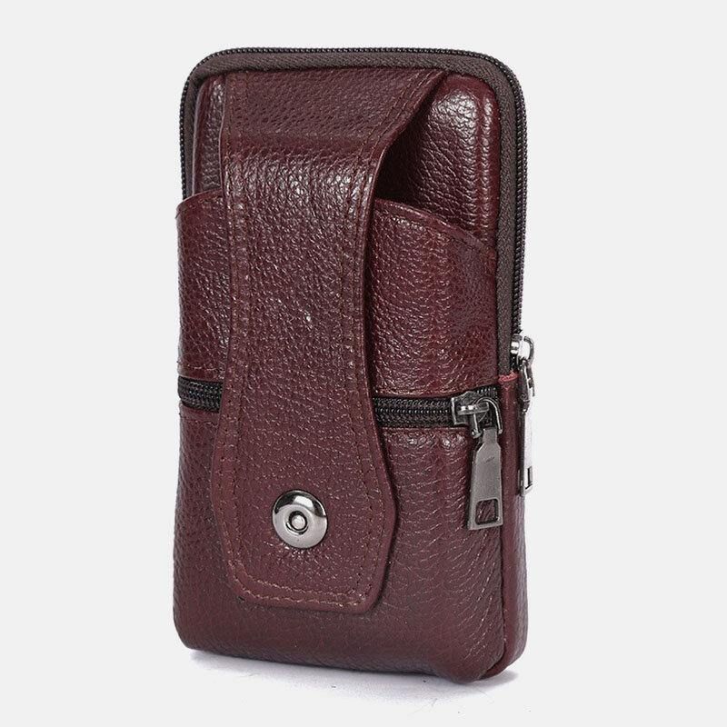 Hommes Durable Rabat Bouton Magnétique Conception Taille Sac Respirant Insipide Ceinture Sac 6.5 Pouces Téléphone Sac Bandoulière Sacs Avec Bandoulière