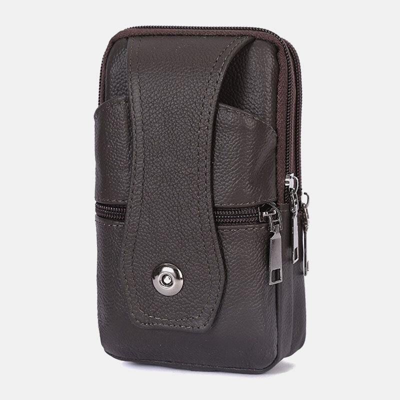 Hommes Durable Rabat Bouton Magnétique Conception Taille Sac Respirant Insipide Ceinture Sac 6.5 Pouces Téléphone Sac Bandoulière Sacs Avec Bandoulière