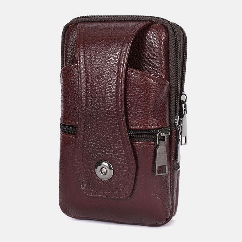 Hommes Durable Rabat Bouton Magnétique Conception Taille Sac Respirant Insipide Ceinture Sac 6.5 Pouces Téléphone Sac Bandoulière Sacs Avec Bandoulière