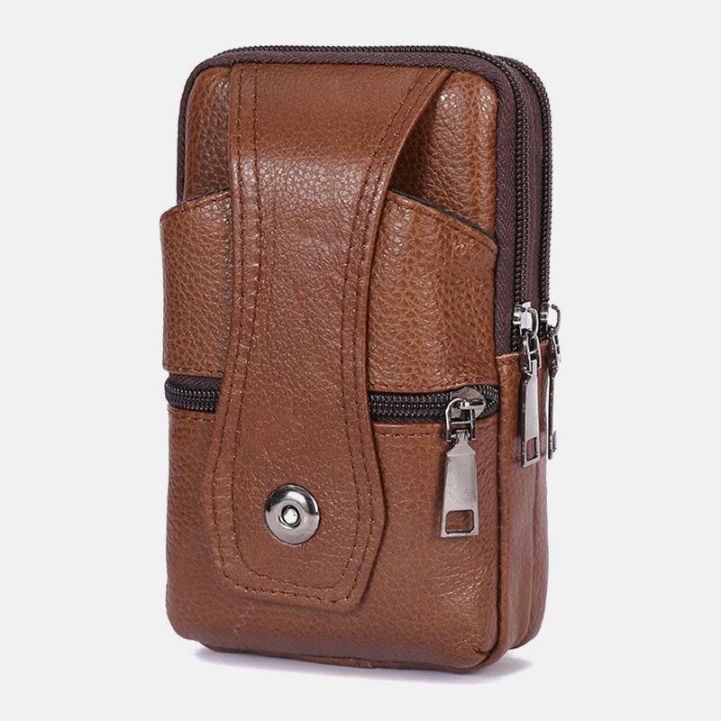 Hommes Durable Rabat Bouton Magnétique Conception Taille Sac Respirant Insipide Ceinture Sac 6.5 Pouces Téléphone Sac Bandoulière Sacs Avec Bandoulière