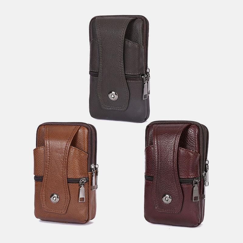 Hommes Durable Rabat Bouton Magnétique Conception Taille Sac Respirant Insipide Ceinture Sac 6.5 Pouces Téléphone Sac Bandoulière Sacs Avec Bandoulière