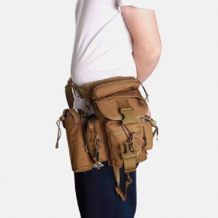 Hommes Nylon Camouflage Tactique Équitation Pêche En Plein Air Outil Équipement Sac De Rangement Jambe Sac Taille Sac