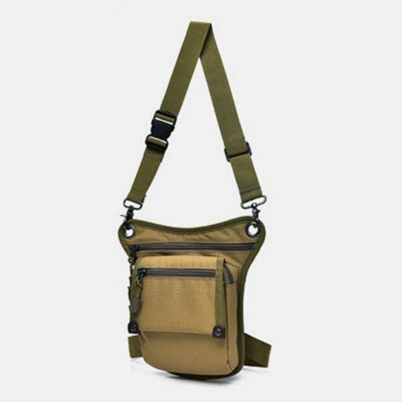 Hommes Nylon Camouflage Tactique Sport De Plein Air Multifonction Étanche Taille Sac Jambe Sac Sac À Bandoulière Pour L'équitation