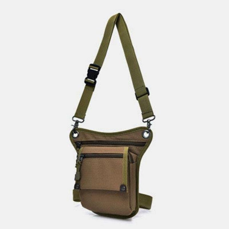 Hommes Nylon Camouflage Tactique Sport De Plein Air Multifonction Étanche Taille Sac Jambe Sac Sac À Bandoulière Pour L'équitation