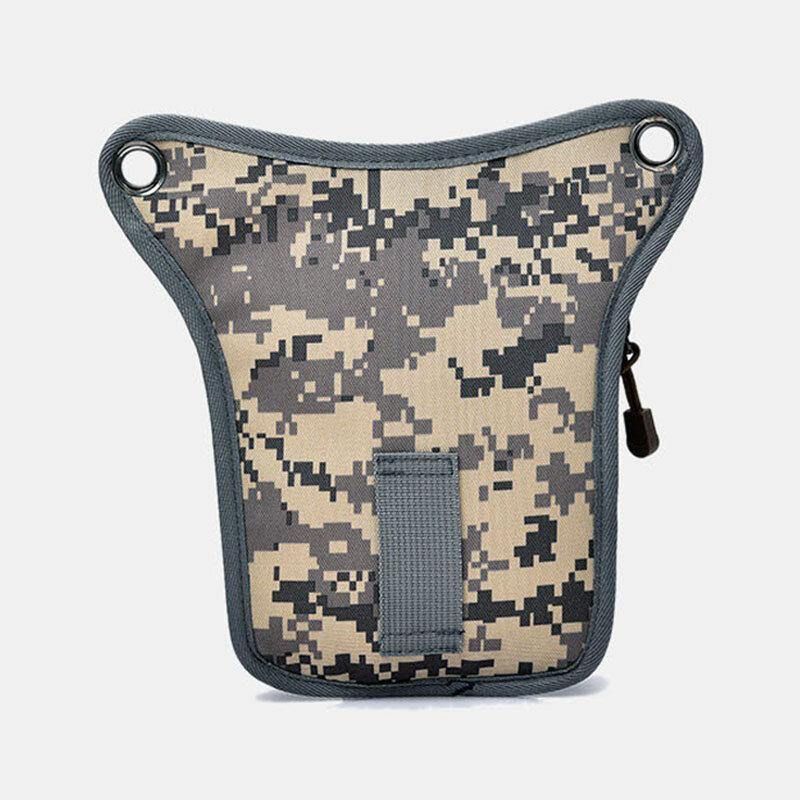 Hommes Nylon Camouflage Tactique Sport De Plein Air Multifonction Étanche Taille Sac Jambe Sac Sac À Bandoulière Pour L'équitation