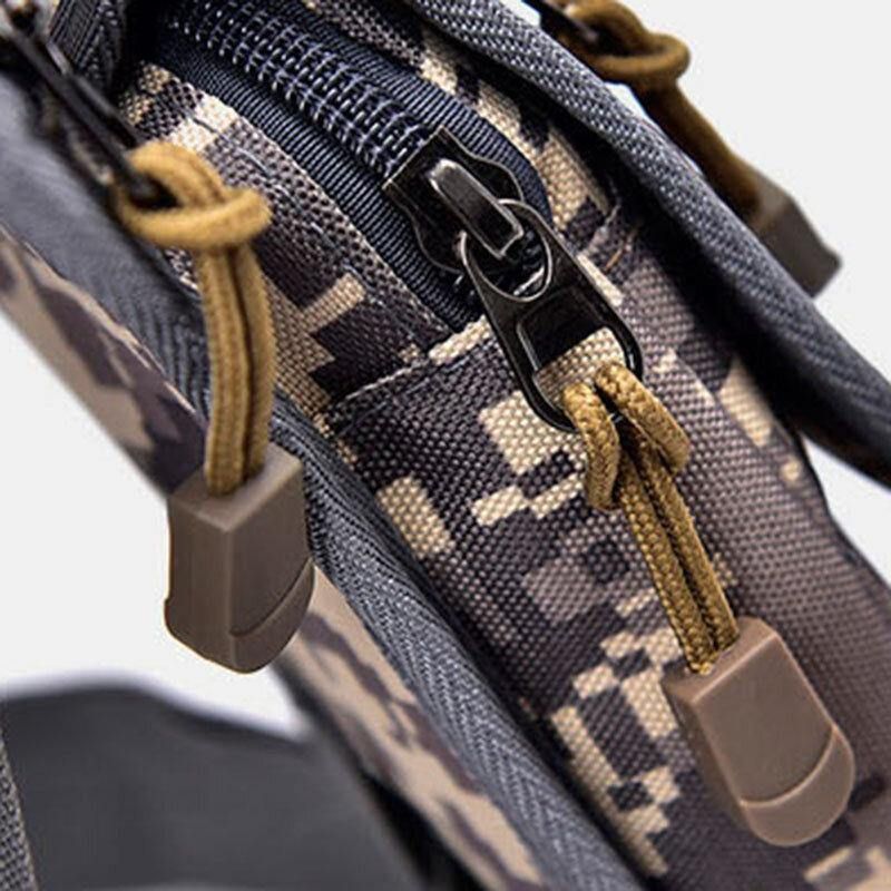 Hommes Nylon Camouflage Tactique Sport De Plein Air Multifonction Étanche Taille Sac Jambe Sac Sac À Bandoulière Pour L'équitation