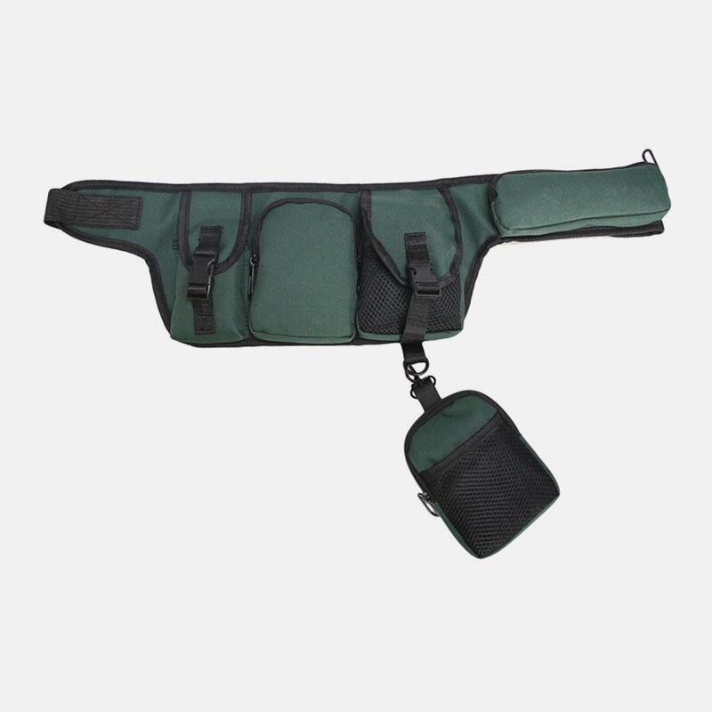 Unisexe Hip-hop Style Camouflage Street Mode Outdoor Multi-poches Bullet Bag Waist Bag Chest Bag