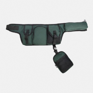 Unisexe Hip-hop Style Camouflage Street Mode Outdoor Multi-poches Bullet Bag Waist Bag Chest Bag