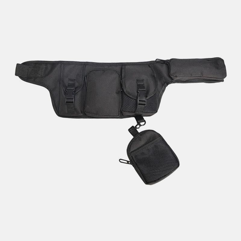 Unisexe Hip-hop Style Camouflage Street Mode Outdoor Multi-poches Bullet Bag Waist Bag Chest Bag