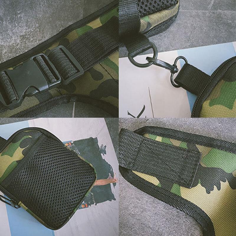 Unisexe Hip-hop Style Camouflage Street Mode Outdoor Multi-poches Bullet Bag Waist Bag Chest Bag